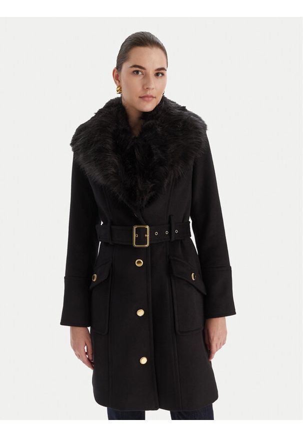 Marciano Guess Płaszcz wełniany 5BGL26 1799Z Czarny Regular Fit. Kolor: czarny. Materiał: syntetyk