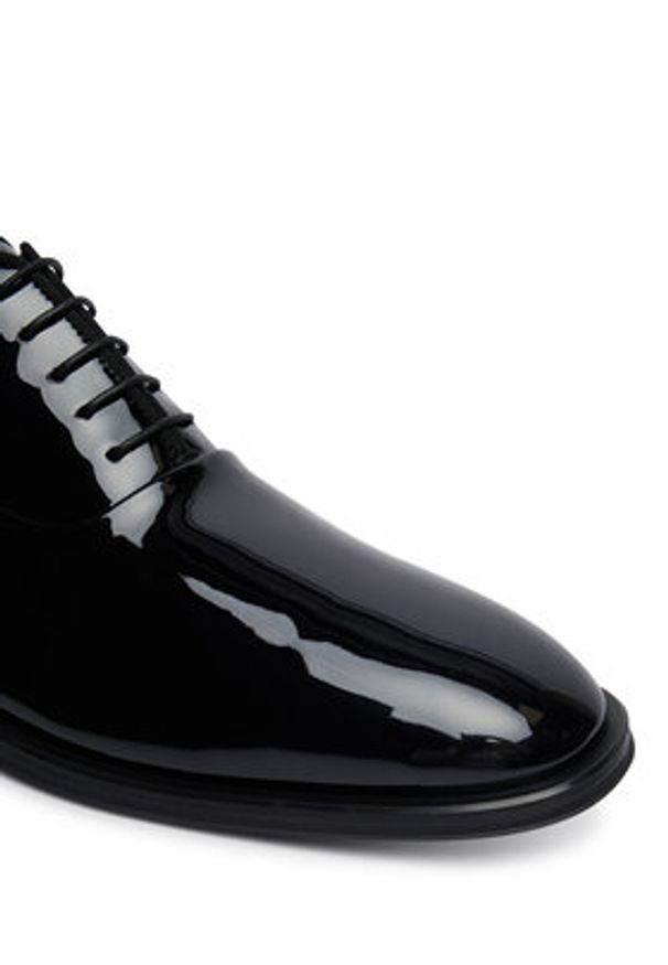 BOSS Półbuty Derrek 50549654 Czarny. Kolor: czarny. Materiał: lakier, skóra