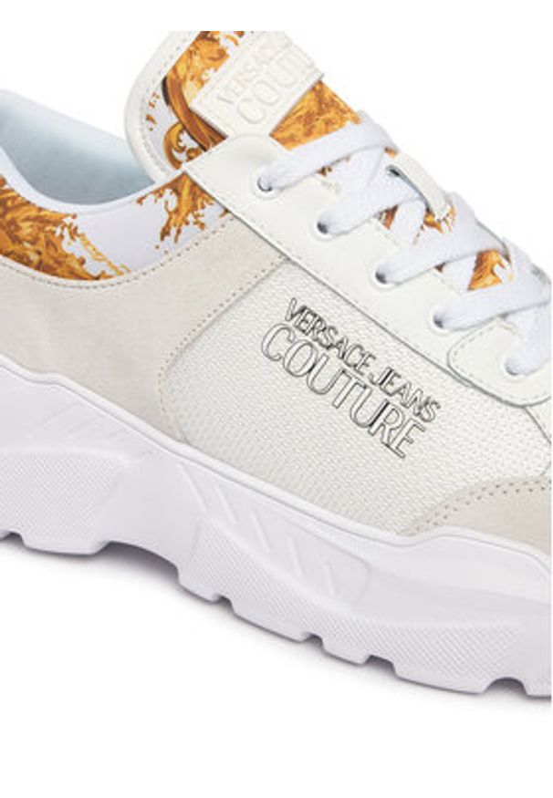 Versace Jeans Couture Sneakersy 80YA3SC1 Biały. Kolor: biały. Materiał: skóra