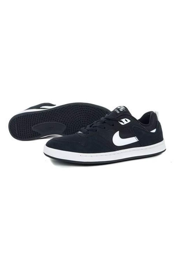 Buty do chodzenia męskie Nike SB Alleyoop. Zapięcie: sznurówki. Kolor: czarny. Materiał: materiał, skóra, tkanina, syntetyk. Szerokość cholewki: normalna. Sport: turystyka piesza