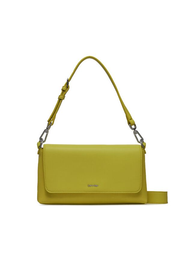 Calvin Klein Torebka Ck Must Shoulder Bag K60K611364 Żółty. Kolor: żółty. Materiał: skórzane
