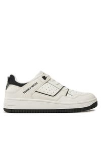 Tommy Jeans Sneakersy Tjm Basket Retro Cupsole Wl EM0EM01464 Biały. Kolor: biały. Materiał: skóra