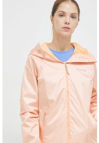 columbia - Columbia kurtka przeciwdeszczowa Ulica Jacket damska kolor pomarańczowy przejściowa 1718001-031. Kolor: pomarańczowy. Styl: street #6