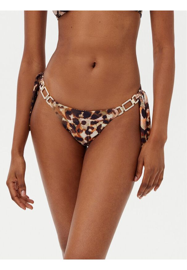 Guess Dół od bikini E5GO04 KCRJ2 Brązowy. Kolor: brązowy. Materiał: syntetyk