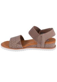 skechers - Sandały damskie, Desert Kiss. Kolor: brązowy. Materiał: tkanina