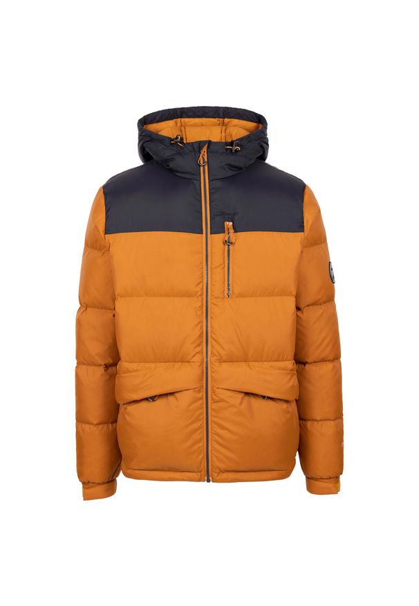 TRESPASS - Męska Kurtka Puchowa Erris. Kolor: pomarańczowy. Materiał: puch. Sport: turystyka piesza