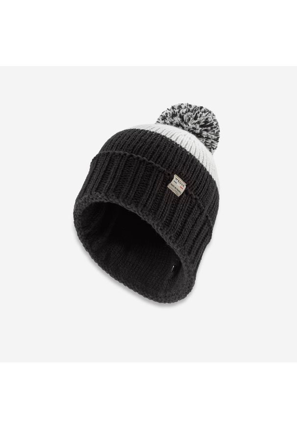 WEDZE - Czapka narciarska dla dorosłych Wedze Grand Nord FR 500. Kolor: wielokolorowy, czarny, beżowy. Materiał: akryl, materiał. Sezon: zima. Styl: sportowy