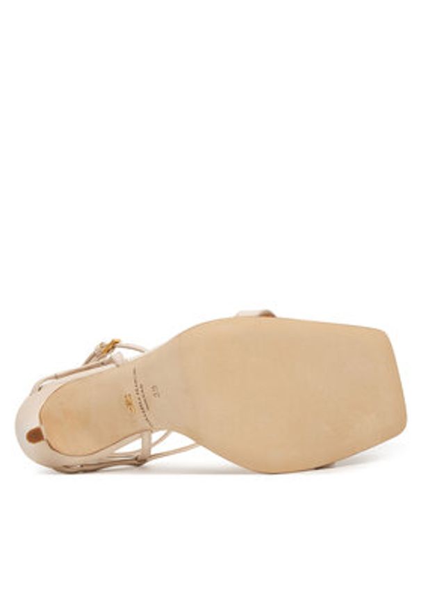 Elisabetta Franchi Sandały SA07B61E2 Écru. Materiał: skóra