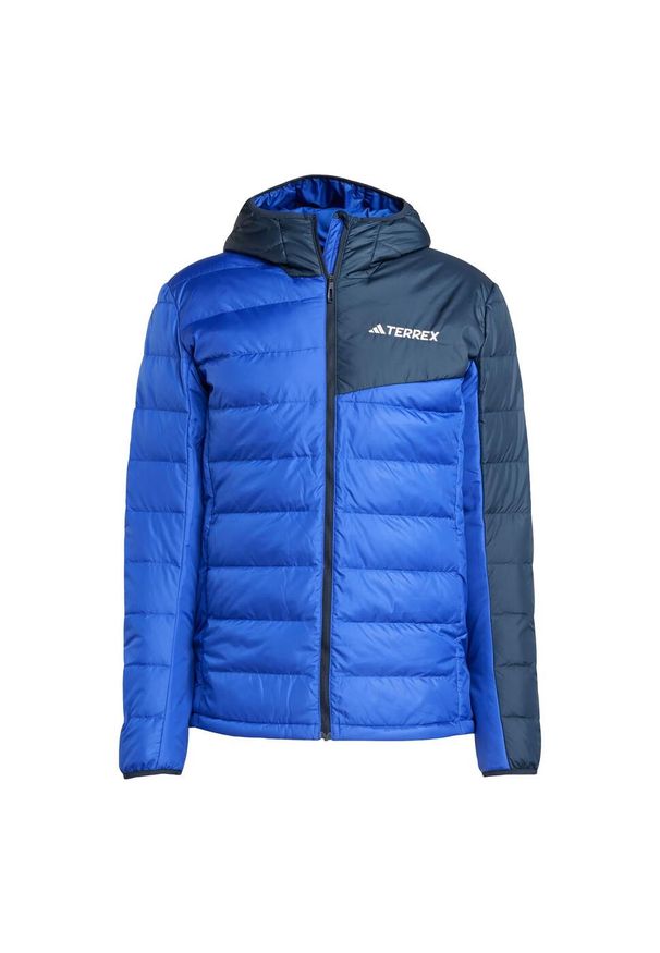 Adidas - Kurtka Terrex Multi Light Down Hooded. Kolor: wielokolorowy, niebieski, fioletowy. Materiał: materiał, puch