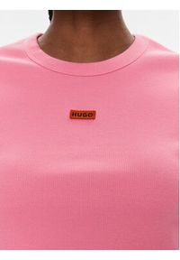 Hugo T-Shirt Deluisa_1 50508636 Różowy Slim Fit. Kolor: różowy. Materiał: bawełna #6