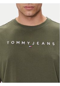 Tommy Jeans T-Shirt Linear Logo DM0DM17993 Zielony Regular Fit. Kolor: zielony. Materiał: bawełna #4