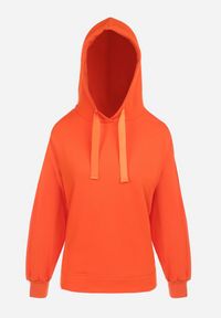 Born2be - Pomarańczowa Bluza Oversize z Kapturem Kulsum. Typ kołnierza: kaptur. Kolor: pomarańczowy. Materiał: bawełna, tkanina. Długość: długie. Wzór: jednolity, gładki #4