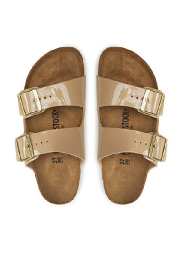Birkenstock Klapki Arizona Bf 1013070 Beżowy. Kolor: beżowy. Materiał: skóra