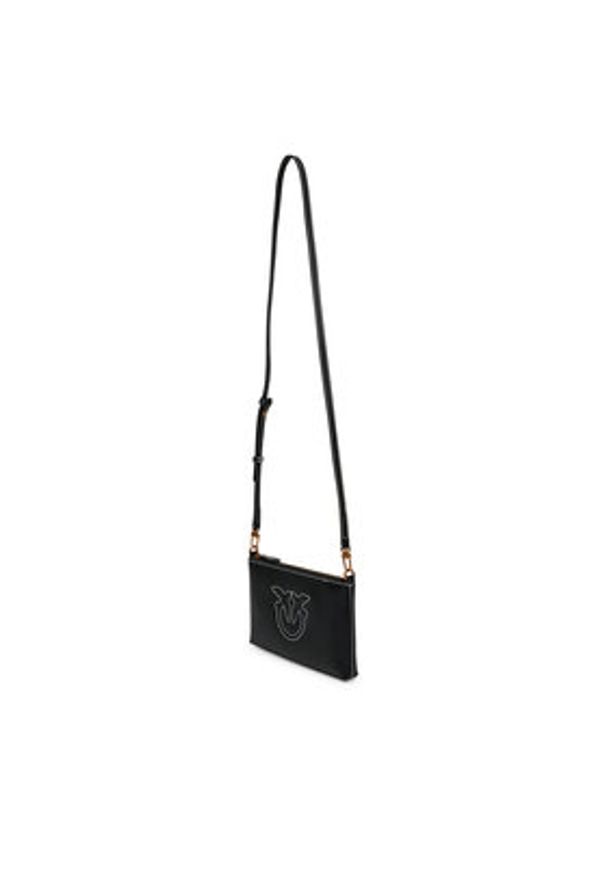 Pinko - PINKO Torebka Flat Horizontal Mini PE 25 PCPL 104277 A2AN Czarny. Kolor: czarny. Materiał: skórzane