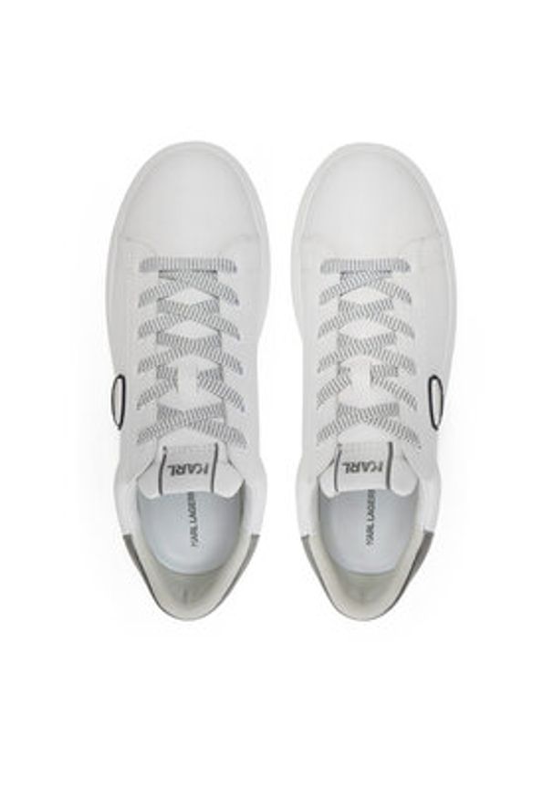 Karl Lagerfeld - KARL LAGERFELD Sneakersy Kapri KL52531M Biały. Kolor: biały. Materiał: skóra