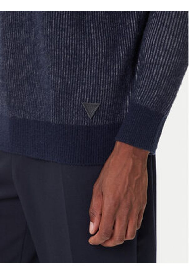 Guess Sweter M5BR20 Z0482 Granatowy Regular Fit. Kolor: niebieski. Materiał: syntetyk