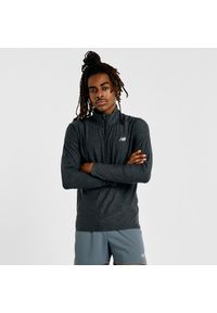 Bluza męska New Balance MT41915BKH – szara. Typ kołnierza: kołnierzyk stójkowy. Kolor: szary. Materiał: poliester, materiał. Sport: fitness #1