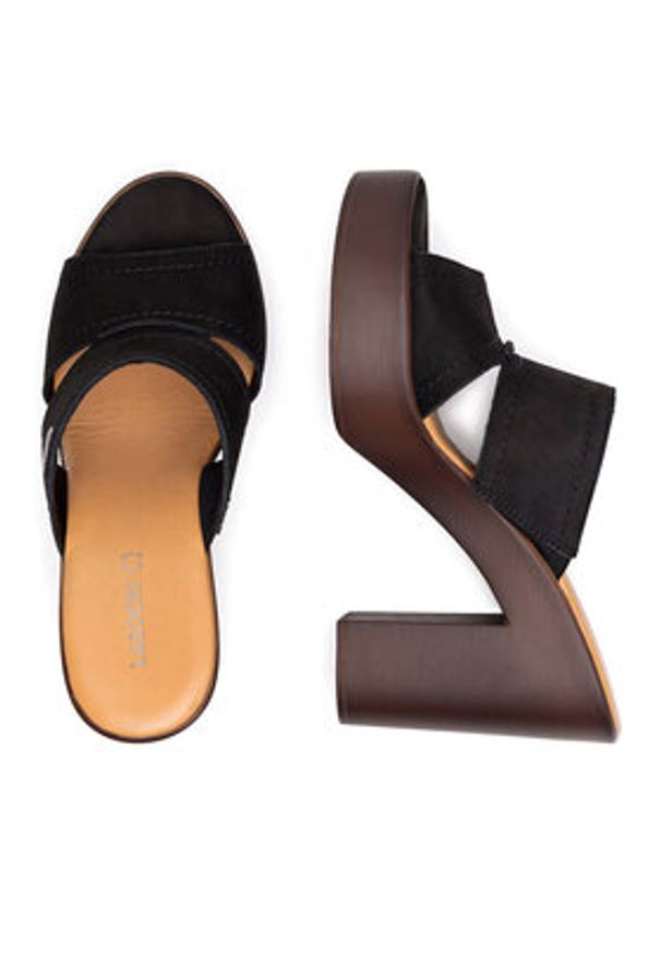 Lasocki Klapki BOLONIA EST-2026-02 Czarny. Kolor: czarny. Materiał: skóra