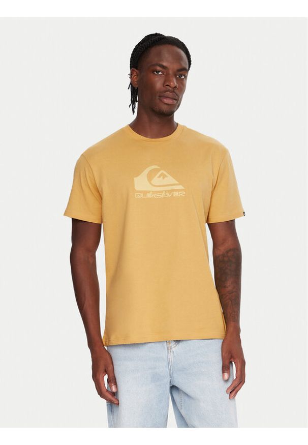 Quiksilver T-Shirt Ev Comp Logo EQYZT08182 Żółty Regular Fit. Kolor: żółty. Materiał: bawełna