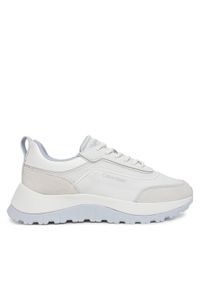 Calvin Klein Sneakersy Runner Lace Up Mesh Mix HW0HW02487 Biały. Kolor: biały. Materiał: skóra #1