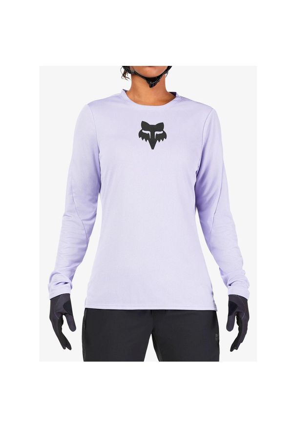 FOX - Bluza rowerowa damska Fox Ranger LS Jersey Fox Head. Kolor: fioletowy. Materiał: jersey. Sport: kolarstwo