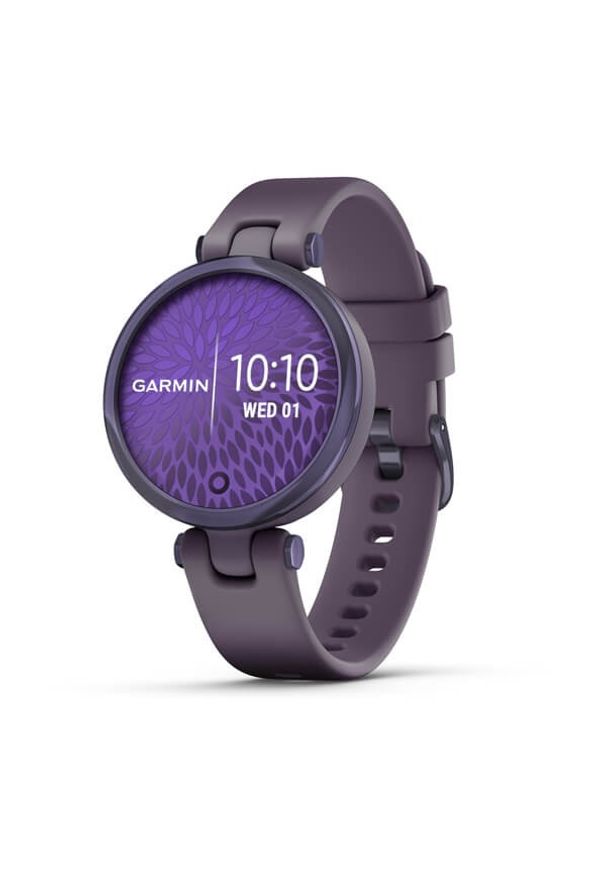 GARMIN - Smartwatch Garmin Lily Sport fioletowy. Rodzaj zegarka: smartwatch. Kolor: fioletowy. Materiał: skóra. Styl: sportowy