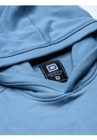 Ombre Clothing - Bluza męska z kapturem B1079 - błękitna - XXL. Typ kołnierza: kaptur. Kolor: niebieski. Materiał: bawełna, poliester #6