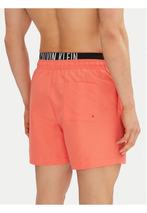 Calvin Klein Swimwear Szorty kąpielowe KM0KM01093 Różowy Regular Fit. Kolor: różowy. Materiał: syntetyk