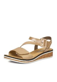 Rieker Sandały CEO-V3660-61 Złoty. Kolor: złoty. Materiał: skóra #2