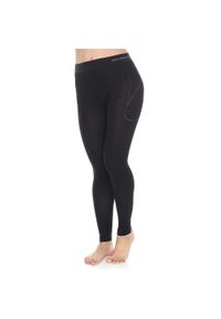 Legginsy wełniane z długą nogawką damskie Brubeck ACTIVE WOOL. Kolor: czarny. Materiał: wełna, poliamid, elastan. Długość: długie. Sport: turystyka piesza #1