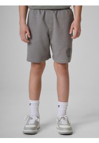 4f - 4F Spodenki dresowe chłopięce - szare 152 (11-12 lat). Okazja: na co dzień. Kolor: szary. Materiał: dresówka. Długość: krótkie. Sezon: lato. Styl: casual #2