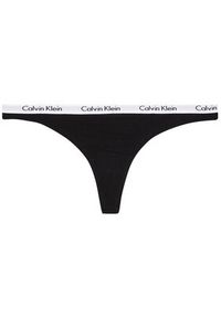 Calvin Klein Underwear Komplet 3 par stringów 000QD3587E Czarny. Kolor: czarny. Materiał: bawełna #4