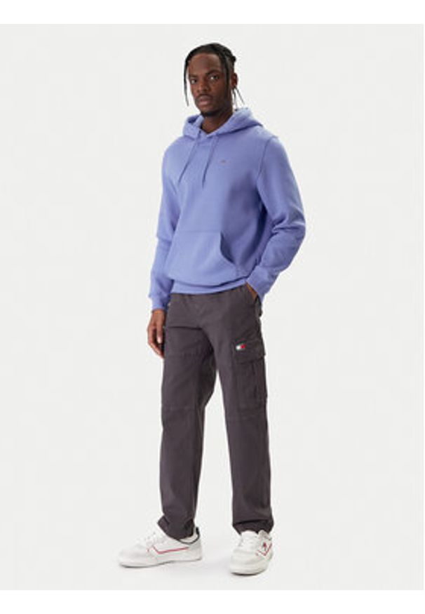 Tommy Jeans Bluza DM0DM20742 Niebieski Relaxed Fit. Kolor: niebieski. Materiał: bawełna