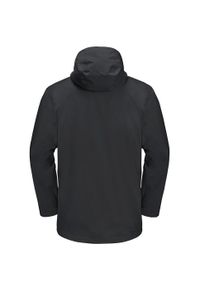 Kurtka w góry męska Jack Wolfskin 11151346000. Typ kołnierza: kaptur. Kolor: czarny, szary, wielokolorowy. Materiał: syntetyk. Sport: wspinaczka