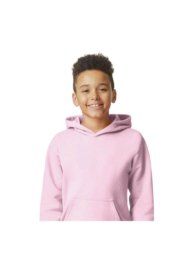 GILDAN - Bluza Dziecięca Softstyle Plain Fleece Midweight Hoodie. Kolor: różowy