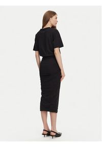 Marella Sukienka codzienna Ileana 2513621014 Czarny Slim Fit. Okazja: na co dzień. Kolor: czarny. Materiał: bawełna. Typ sukienki: proste. Styl: casual