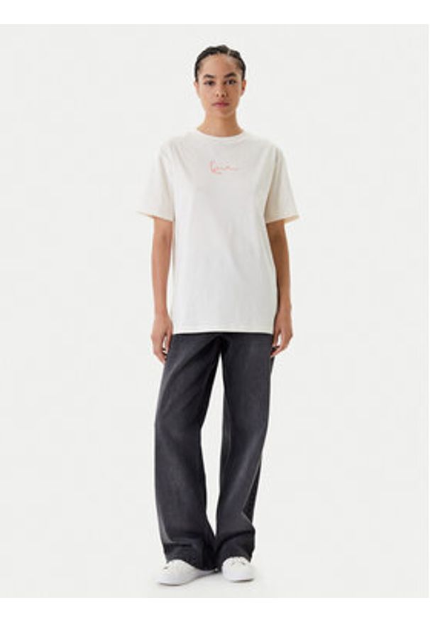 Karl Kani T-Shirt Signature Cherry Print PD00005460 Biały Oversize. Kolor: biały. Materiał: bawełna. Wzór: nadruk