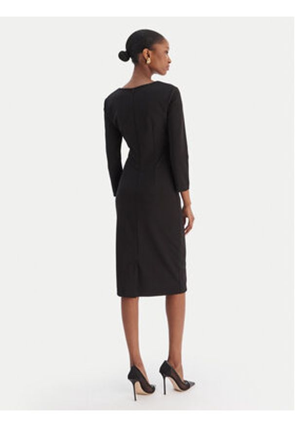 Rinascimento Sukienka koktajlowa CFC0126655003 Czarny Slim Fit. Kolor: czarny. Materiał: syntetyk. Styl: wizytowy