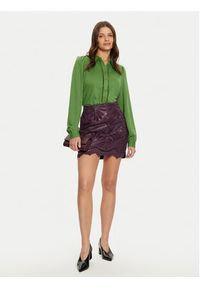 Vila Spódnica z imitacji skóry Paz 14102686 Fioletowy Slim Fit. Kolor: fioletowy. Materiał: skóra #2