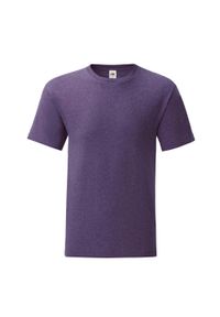 FRUIT OF THE LOOM - Koszulka Unisex Dla Dorosłych Iconic Heather. Kolor: fioletowy