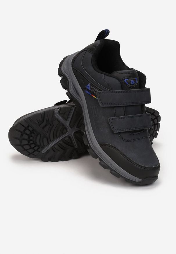 Born2be - Granatowo-Niebieskie Buty Trekkingowe Beaulne. Wysokość cholewki: przed kostkę. Nosek buta: okrągły. Zapięcie: rzepy. Kolor: niebieski. Materiał: materiał. Szerokość cholewki: normalna. Sport: turystyka piesza