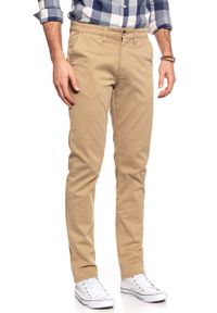 Wrangler - WRANGLER SPODNIE MĘSKIE CHINO GOLDEN SAND W16LRN223. Materiał: materiał #9