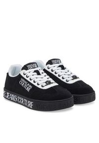 Versace Jeans Couture Sneakersy 78VA3SK6 Czarny. Kolor: czarny. Materiał: skóra, zamsz