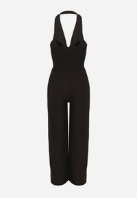 Born2be - Czarny Kombinezon Taliowany Ozdobiony Guzikami Niladwenna. Kolor: czarny. Wzór: aplikacja. Styl: elegancki #7