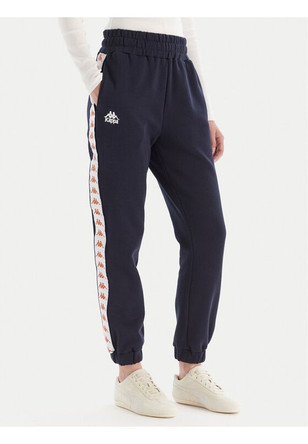 Kappa Spodnie dresowe 311M8HW R10 Granatowy Regular Fit. Kolor: niebieski. Materiał: bawełna