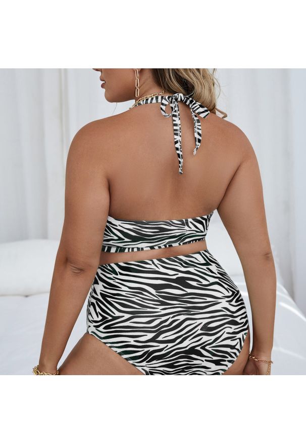 Intica - Dwuczęściowy strój kąpielowy z wysokim stanem na plażę i basen Sholeh. Stan: podwyższony. Kolor: wielokolorowy. Materiał: materiał