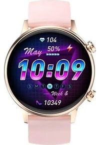 Smartwatch Rubicon RNCF09 + biały pasek Różowy (RNCF09). Rodzaj zegarka: smartwatch. Kolor: różowy, biały, wielokolorowy