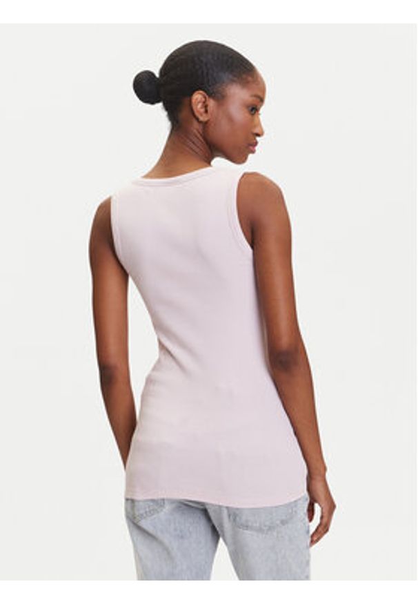 BOSS Top C_Ematite 50504245 Różowy Slim Fit. Kolor: różowy. Materiał: bawełna