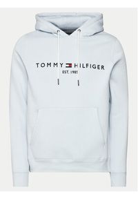 TOMMY HILFIGER - Tommy Hilfiger Bluza Logo MW0MW11599 Błękitny Regular Fit. Kolor: niebieski. Materiał: bawełna #3