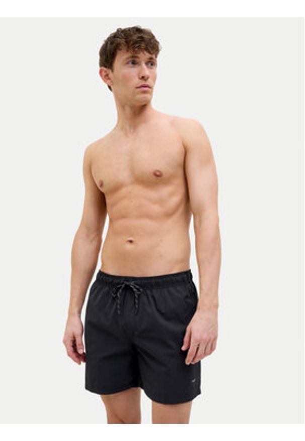 Jack & Jones - Jack&Jones Szorty kąpielowe Maui 12272776 Czarny Regular Fit. Kolor: czarny. Materiał: syntetyk